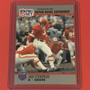 Jan Stenerud #122 1990 Pro Set [Super Bowl 160] Football Trading Card